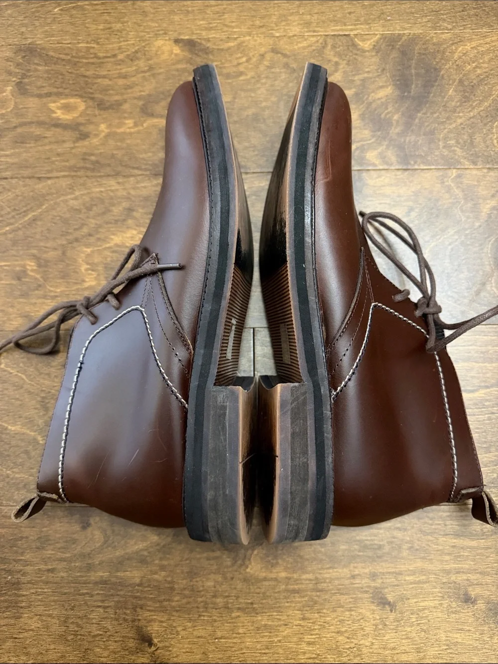 Saks Fifth Avenue Men's Brown Leather Lace-Up Chukka Boots